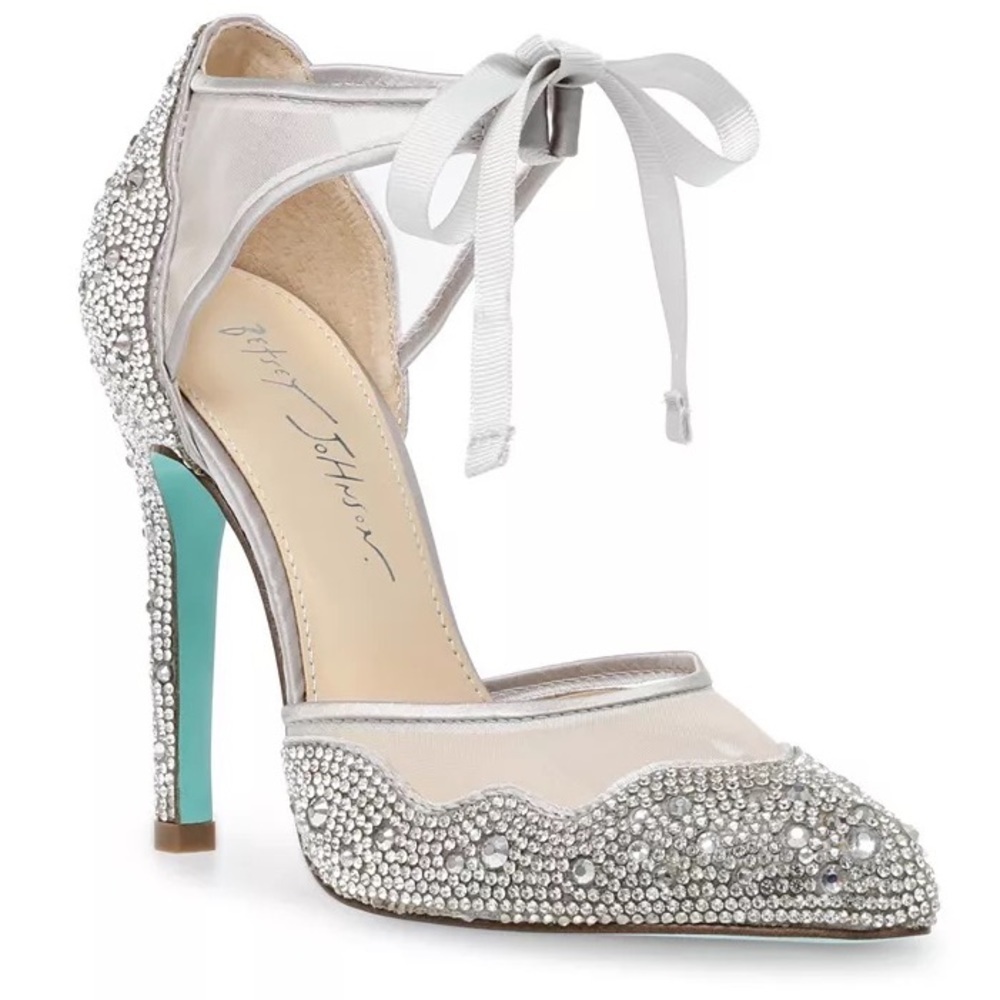 Betsey‎ Johnson Iris Sparkly Shoes rhinestone pumps 8